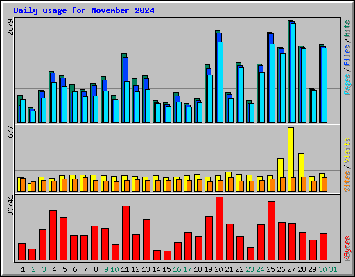 Daily usage for November 2024