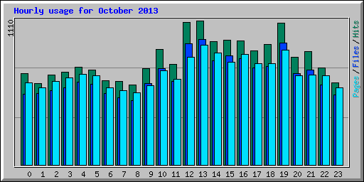 Hourly usage for October 2013