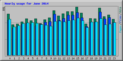 Hourly usage for June 2014