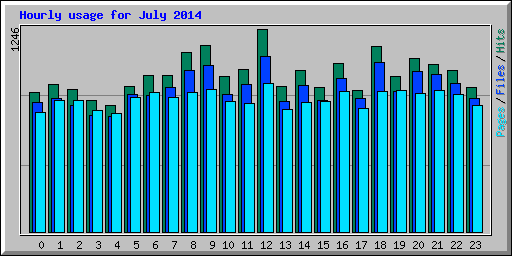 Hourly usage for July 2014