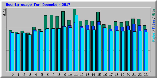 Hourly usage for December 2017