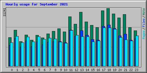 Hourly usage for September 2021