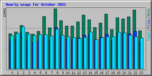 Hourly usage for October 2021