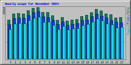 Hourly usage for November 2023