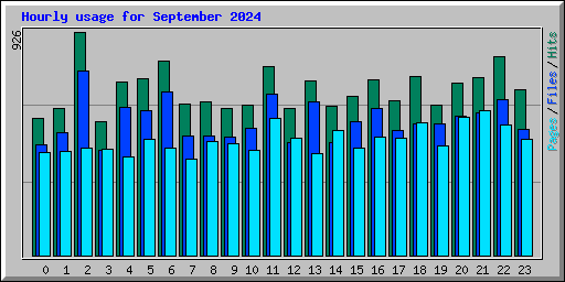 Hourly usage for September 2024