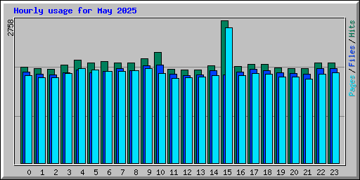 Hourly usage for May 2025