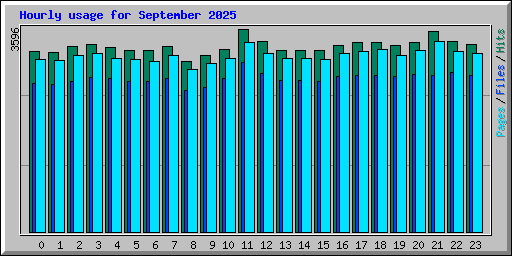 Hourly usage for September 2025