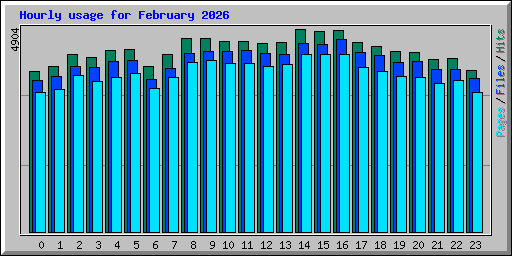 Hourly usage for February 2026