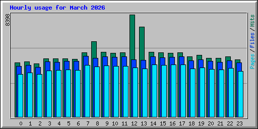 Hourly usage for March 2026