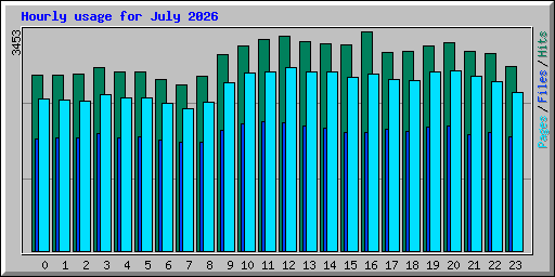 Hourly usage for July 2026